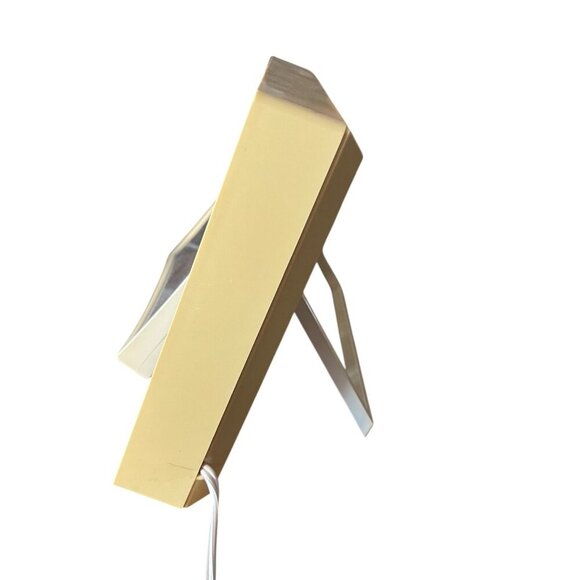 Retro 60s Light Up Marquee Bulb Travel Makeup Vanity Mirror Gold Tilt Electric - Picture 2 of 9